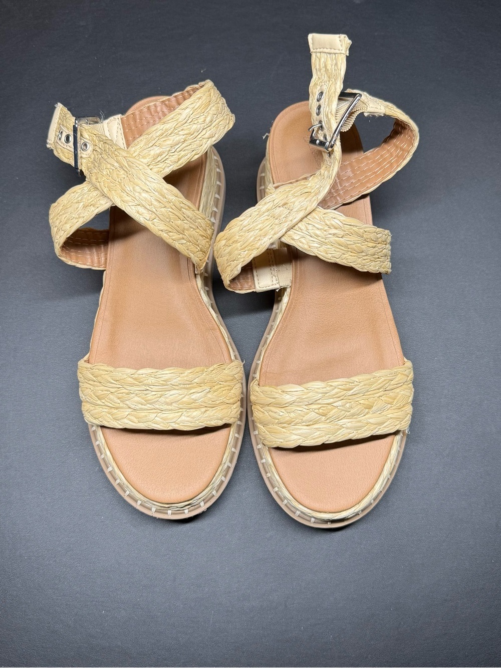 Universal Thread Braided Sandals in Beige Tan